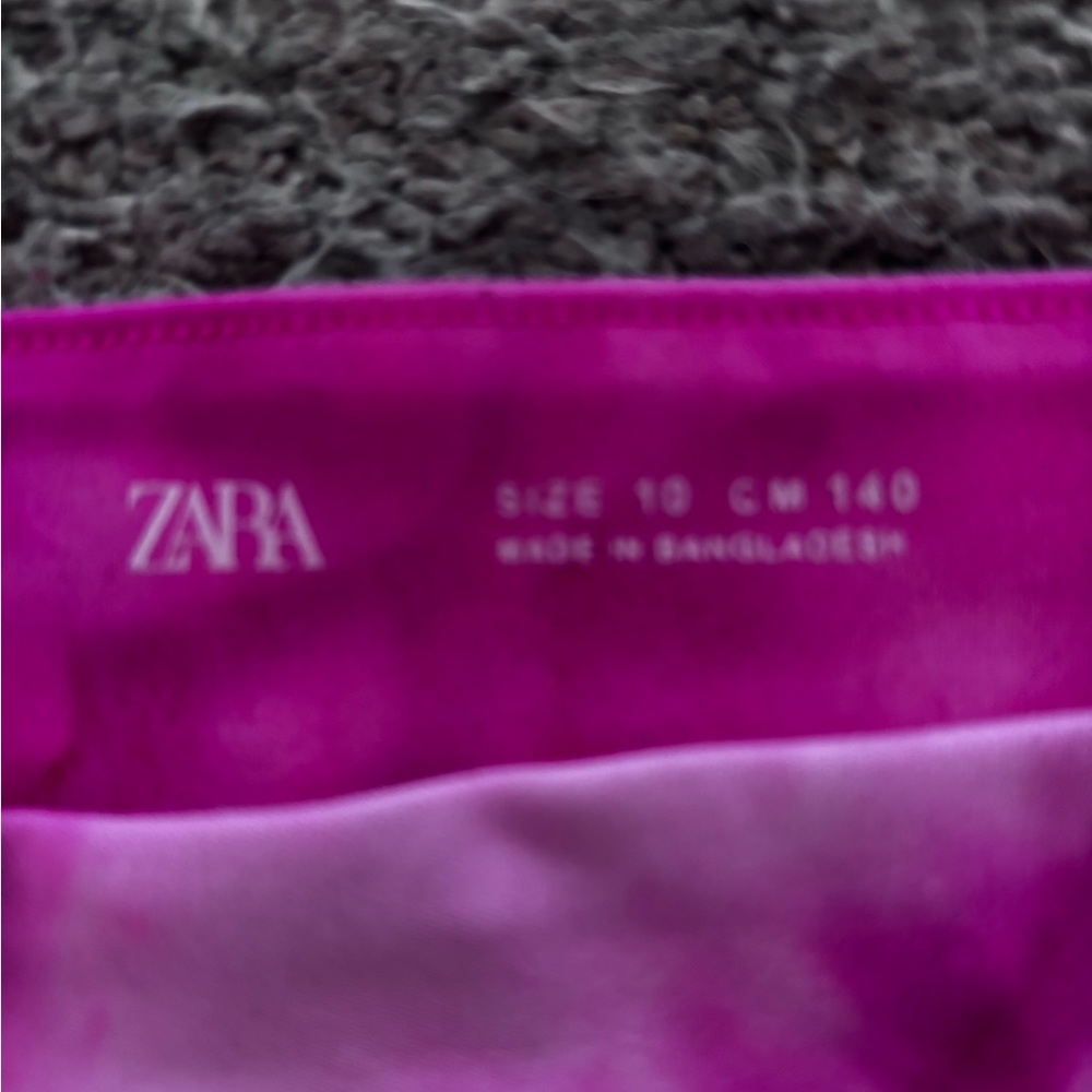 Zara Girls' Pink Tie-Dye Active Capri Leggings - Picture 2 of 3